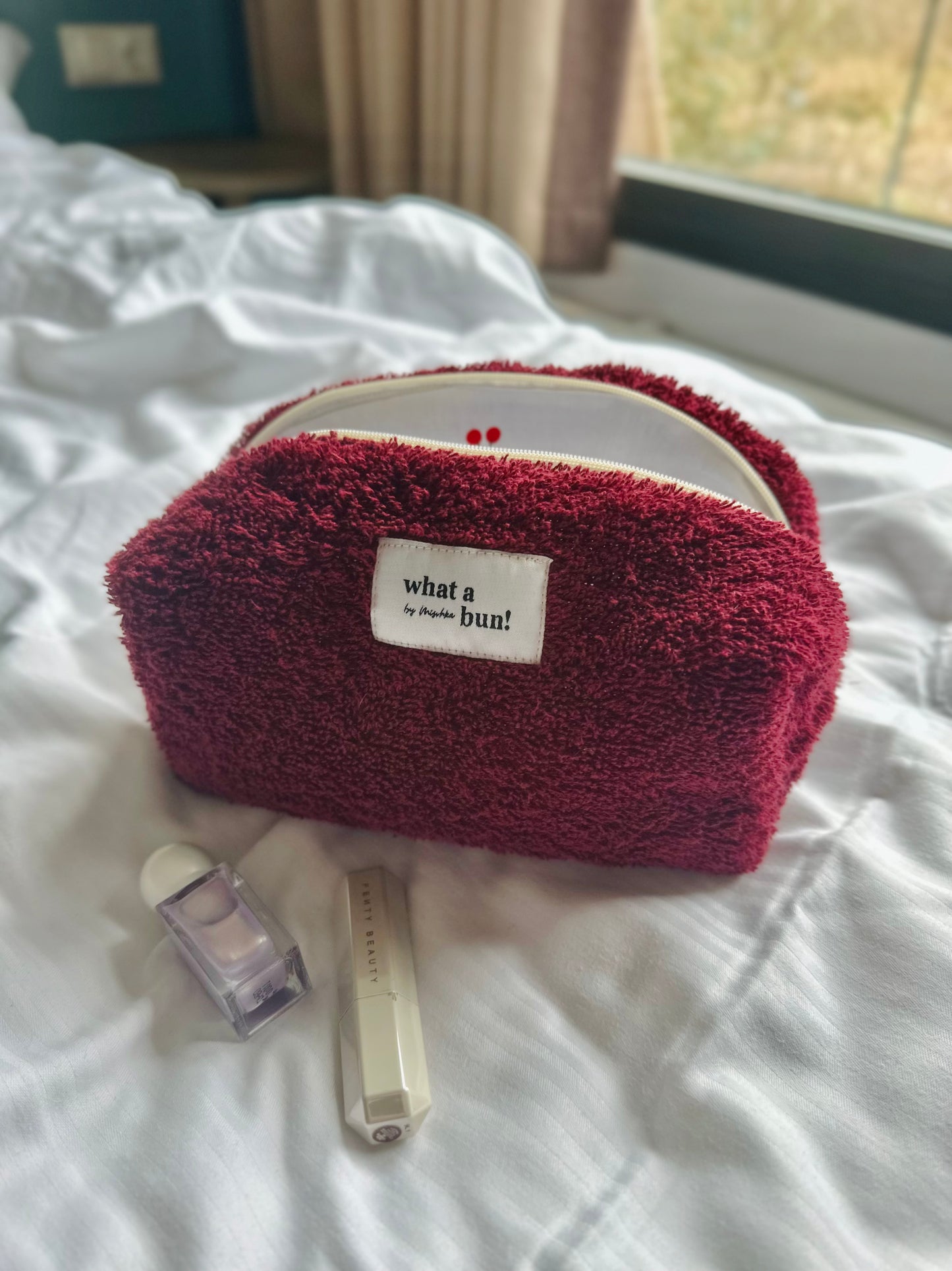 Frottee Bordeaux Make-up Bag
