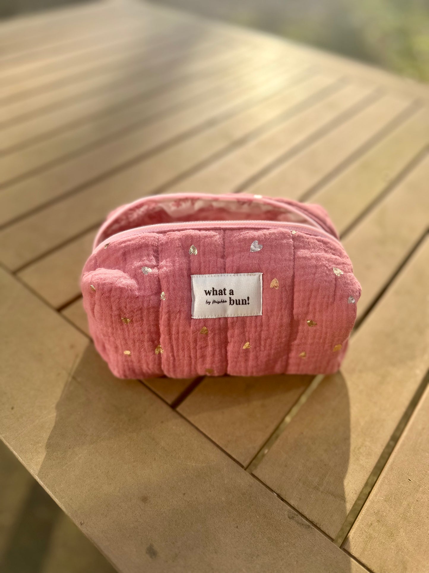 Musseline Gold Hearts Make-up Bag