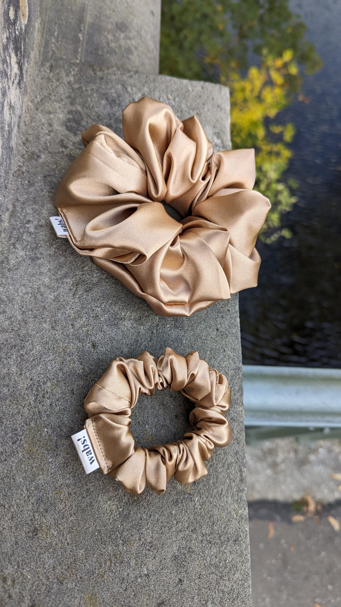 Gold Satin Scrunchie
