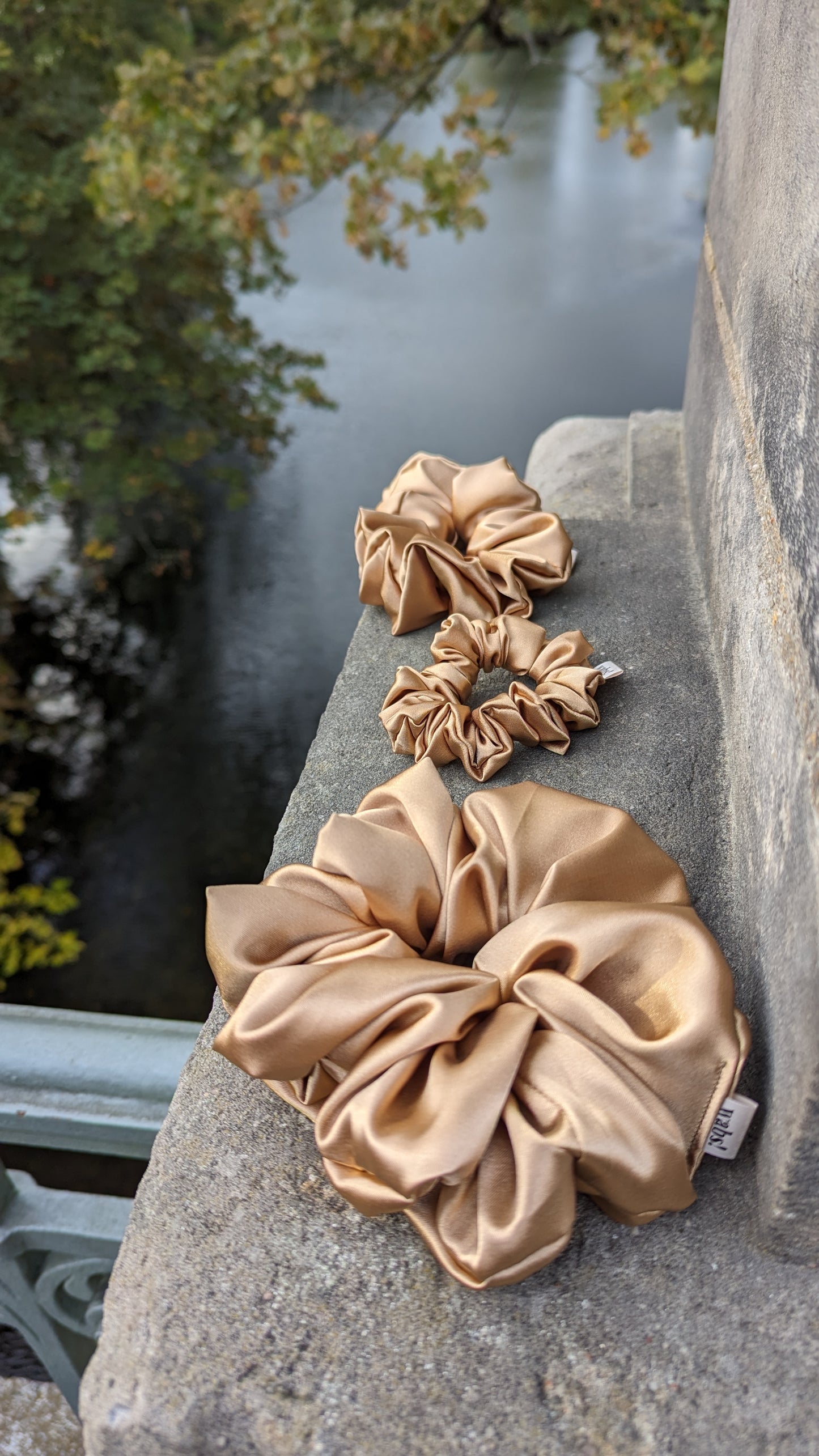 Gold Satin Scrunchie