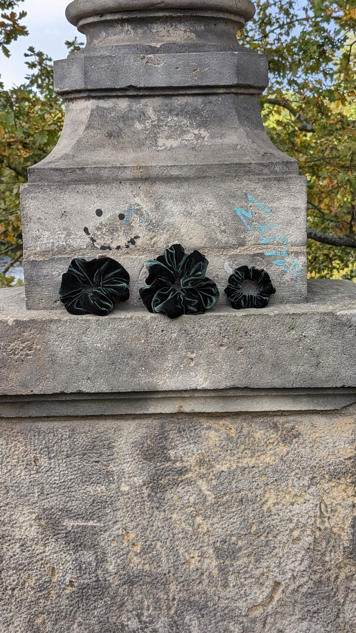 Royal Green Velvet Scrunchie