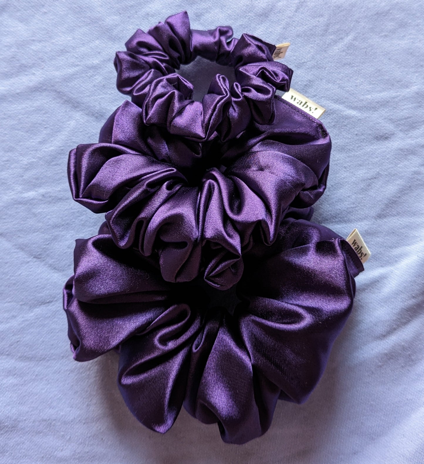 Violet Satin Scrunchie