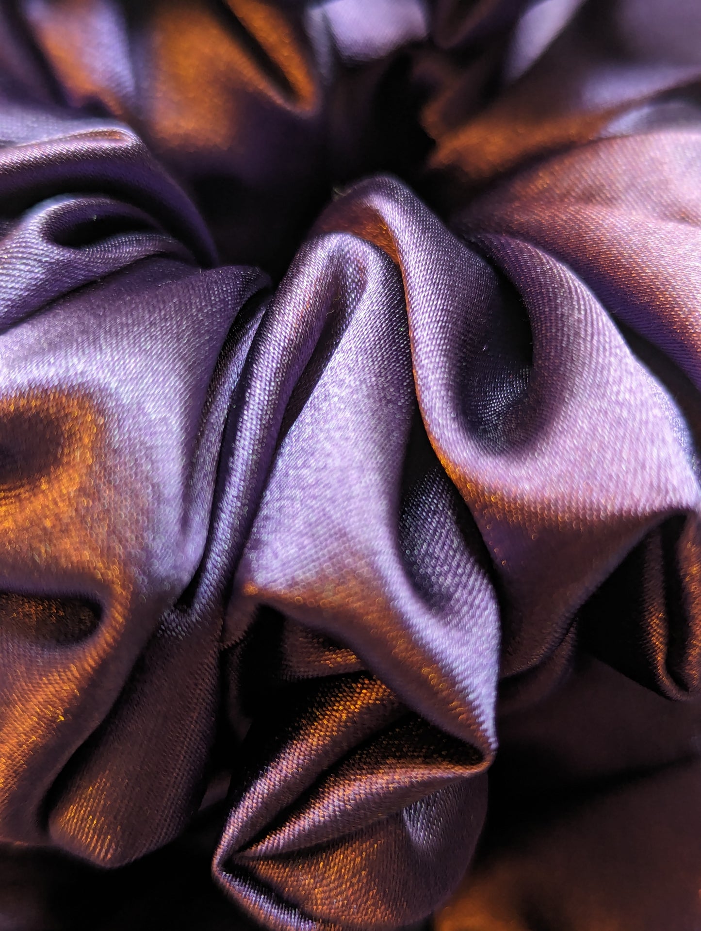 Violet Satin Scrunchie