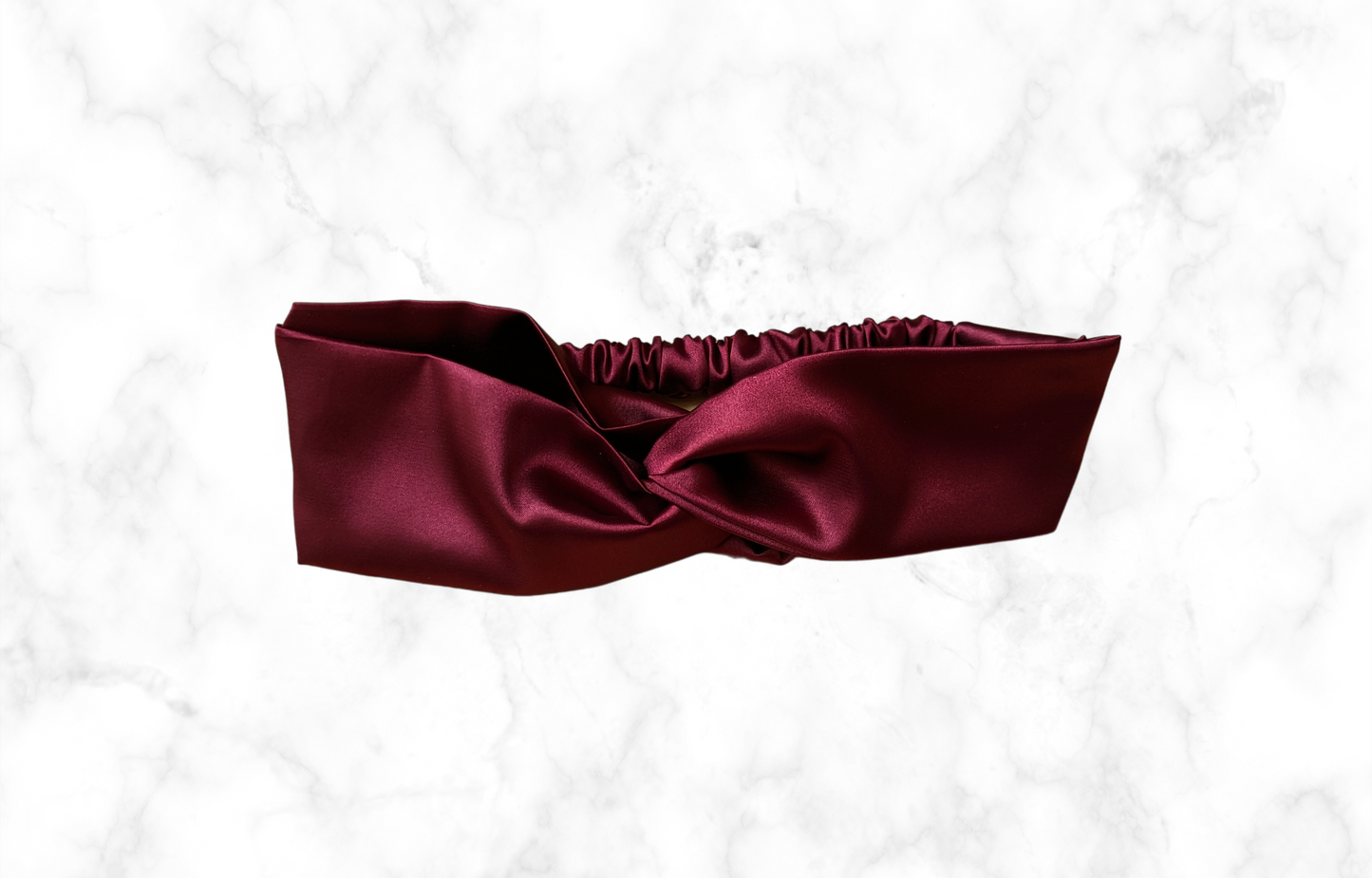 Twisted Satin Headband Bordeaux