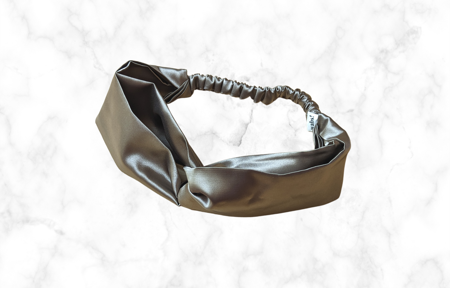 Twisted Satin Headband Dark Champagne