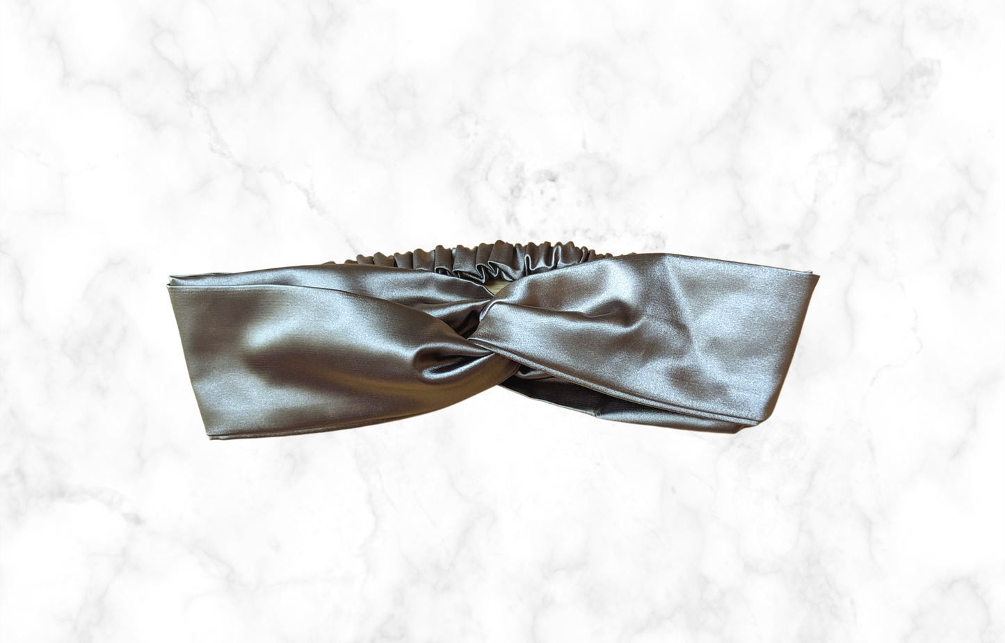 Twisted Satin Headband Dark Champagne