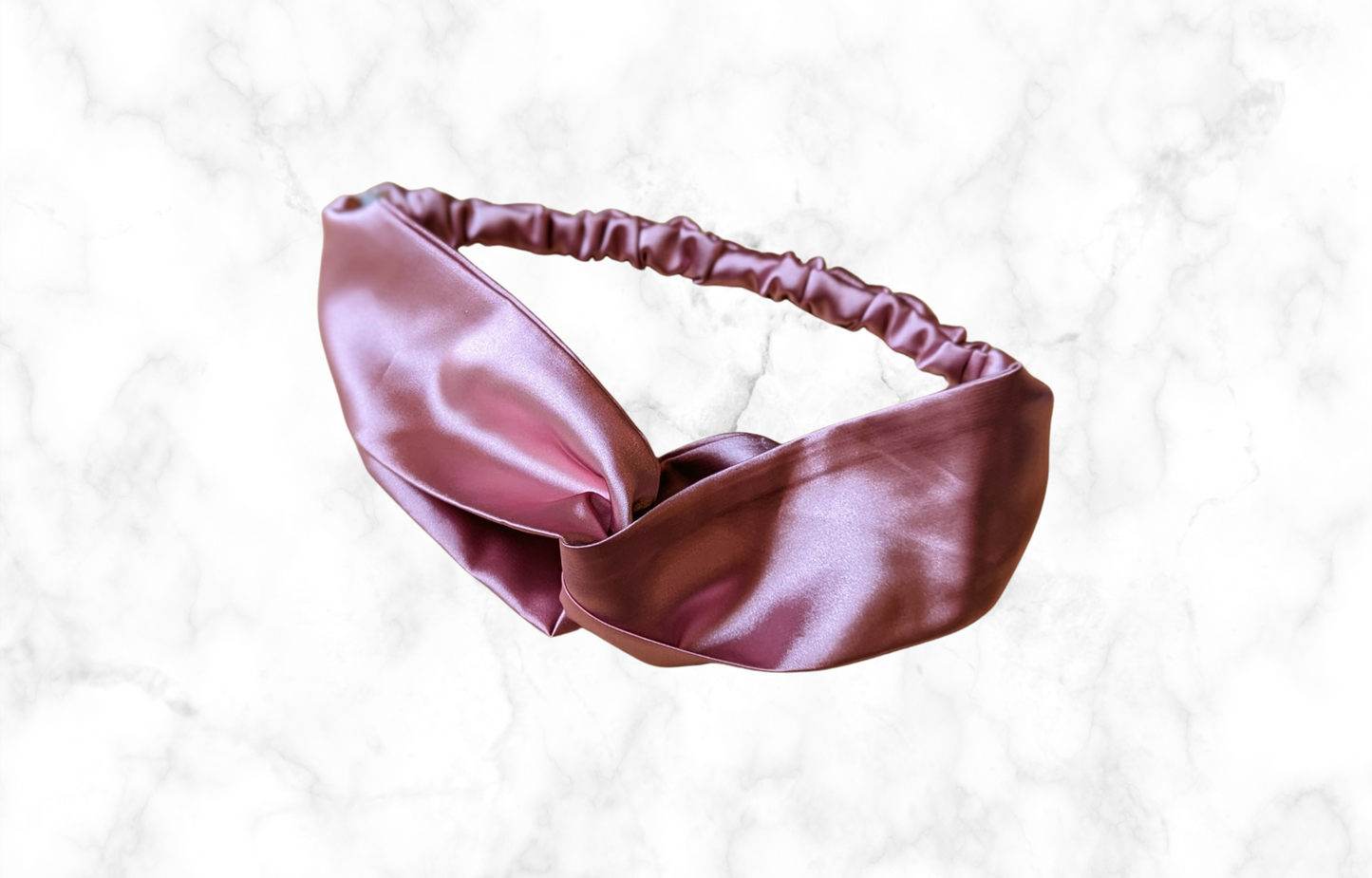 Twisted Satin Headband Dusty Pink