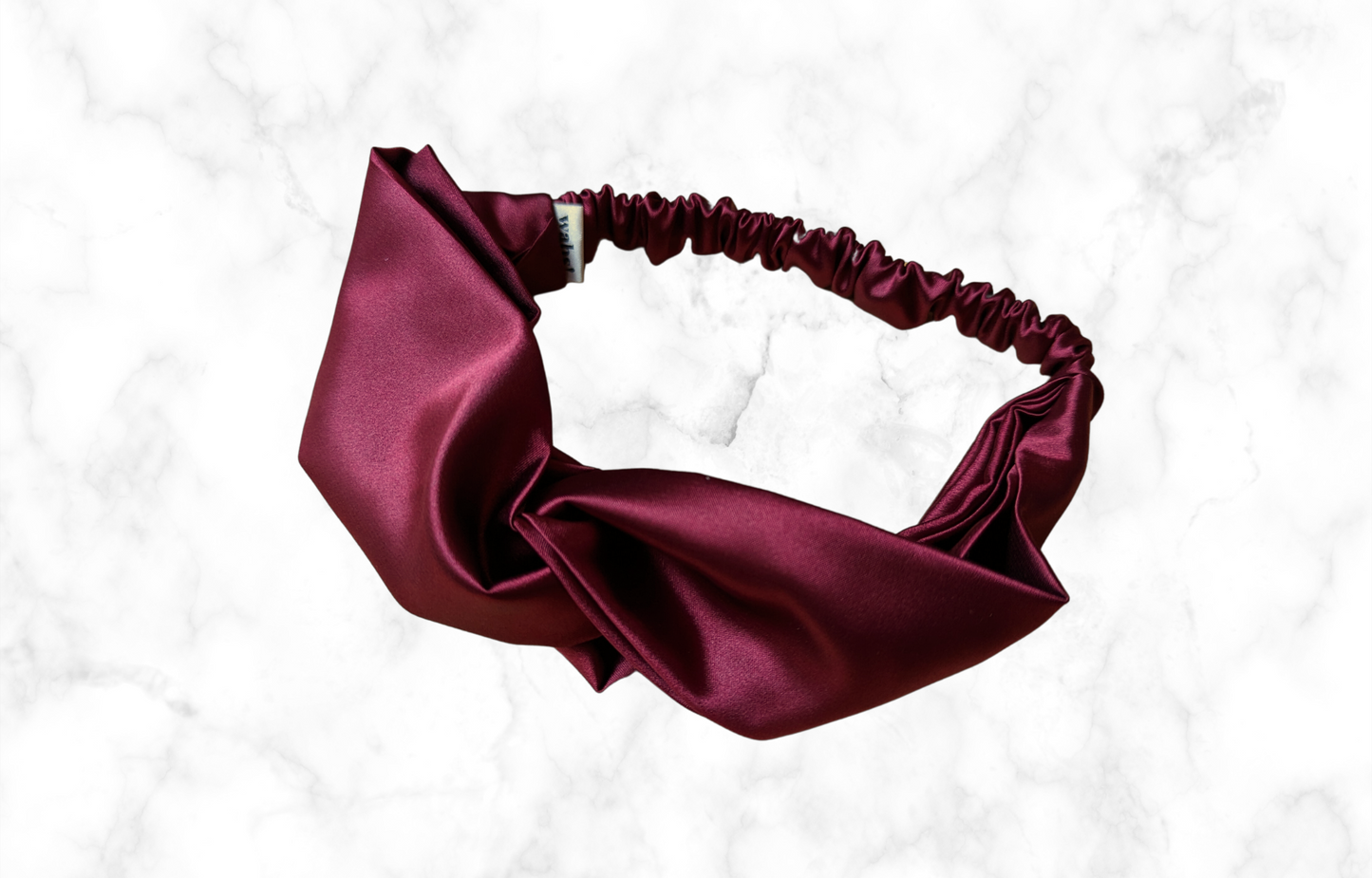 Twisted Satin Headband Bordeaux