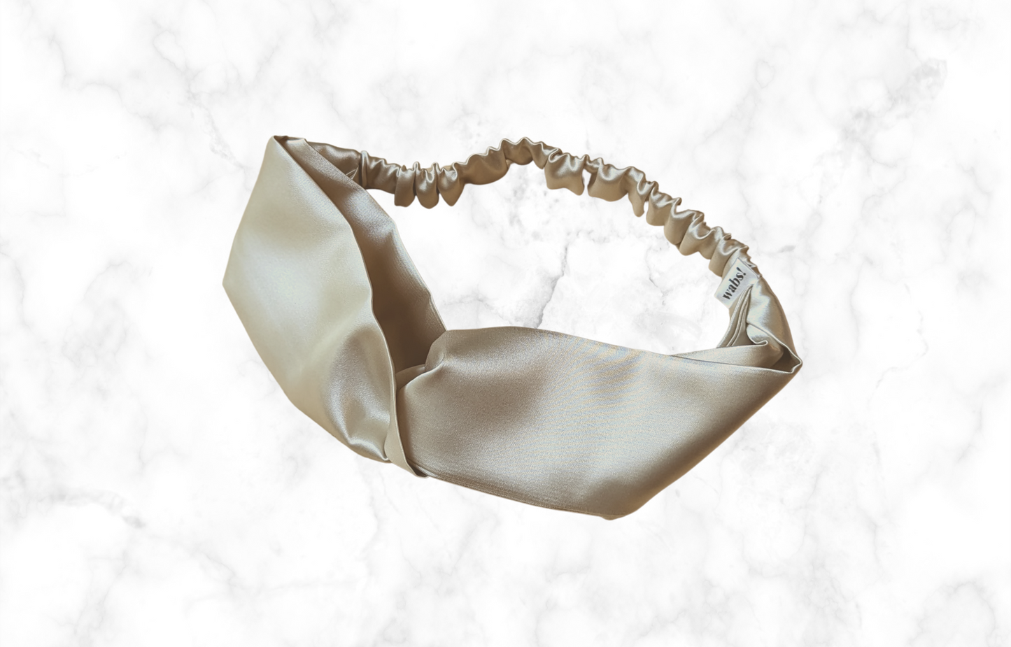 Twisted Satin Headband Champagne