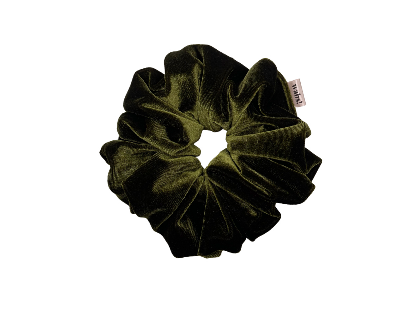 Olive Green Velvet Scrunchie