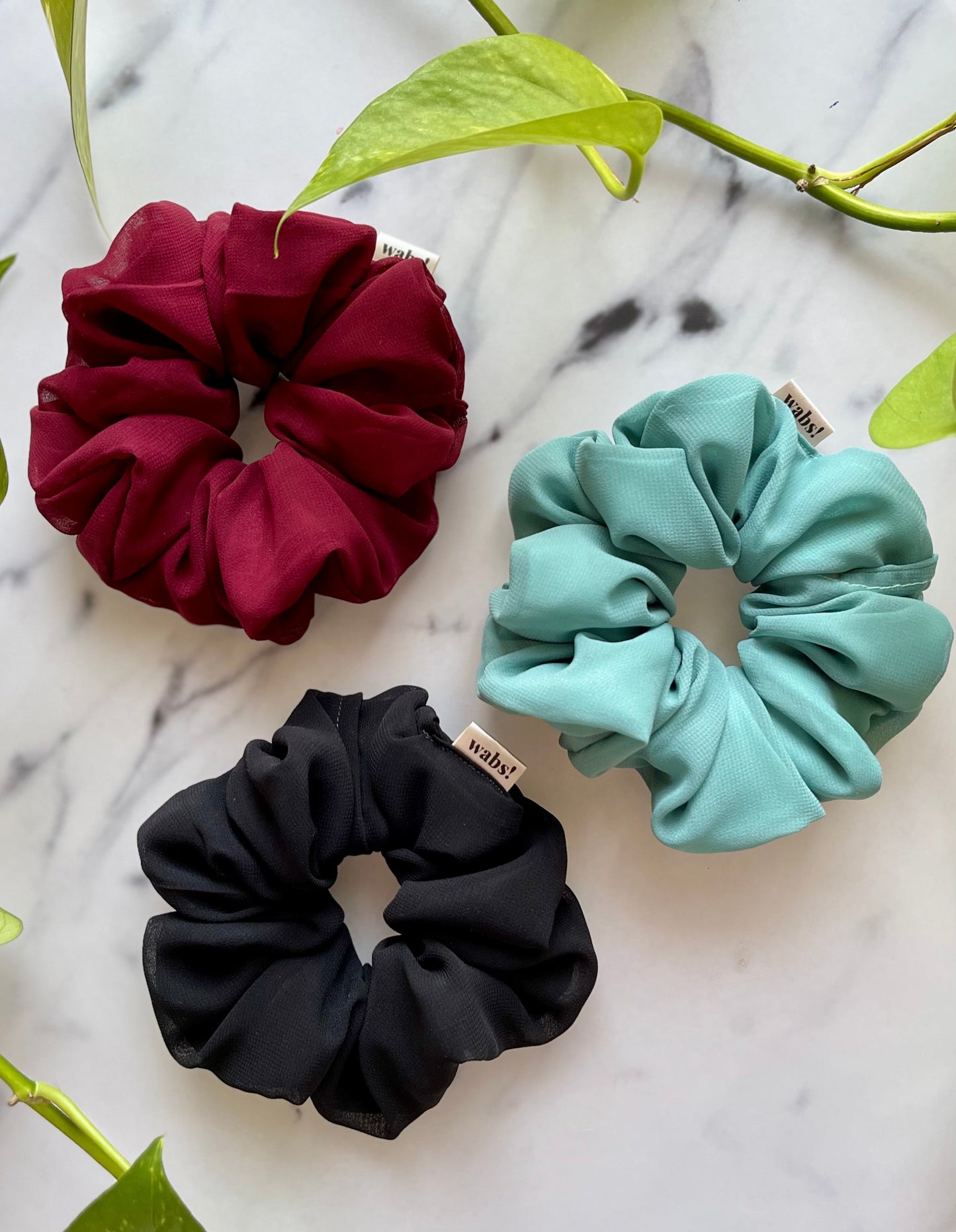 Bordeaux Double Filled Scrunchie