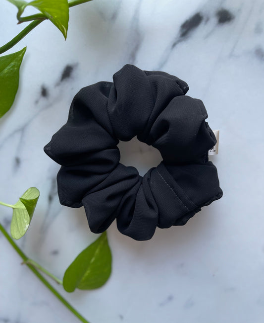 Black Double Filled Scrunchie