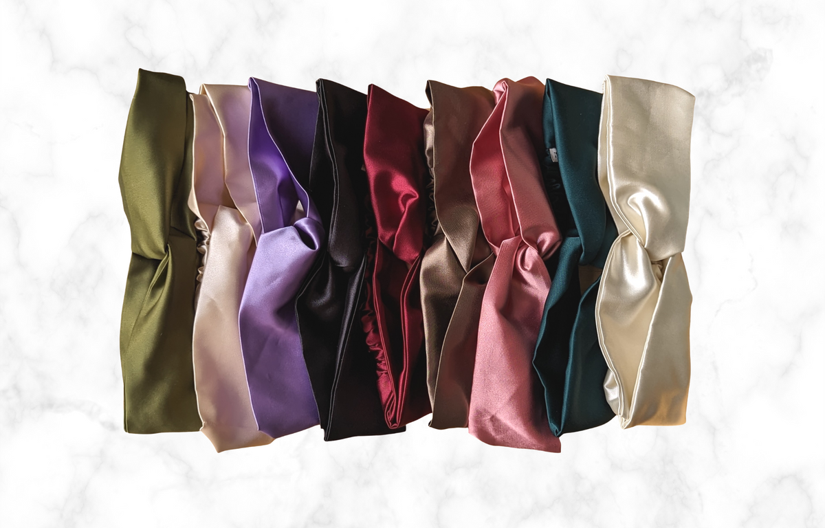 Twisted Satin Headband Lavender