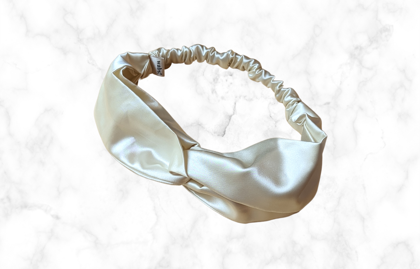 Twisted Satin Headband Champagne Light
