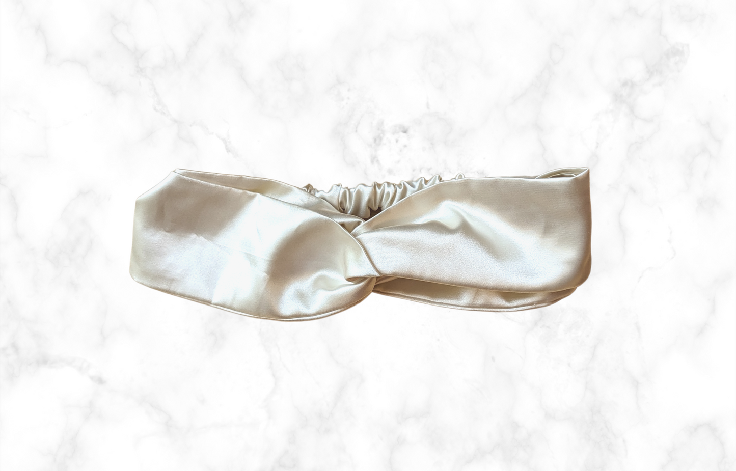 Twisted Satin Headband Champagne Light