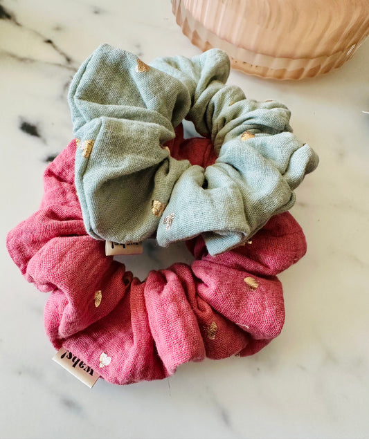 Musseline Heart Scrunchie