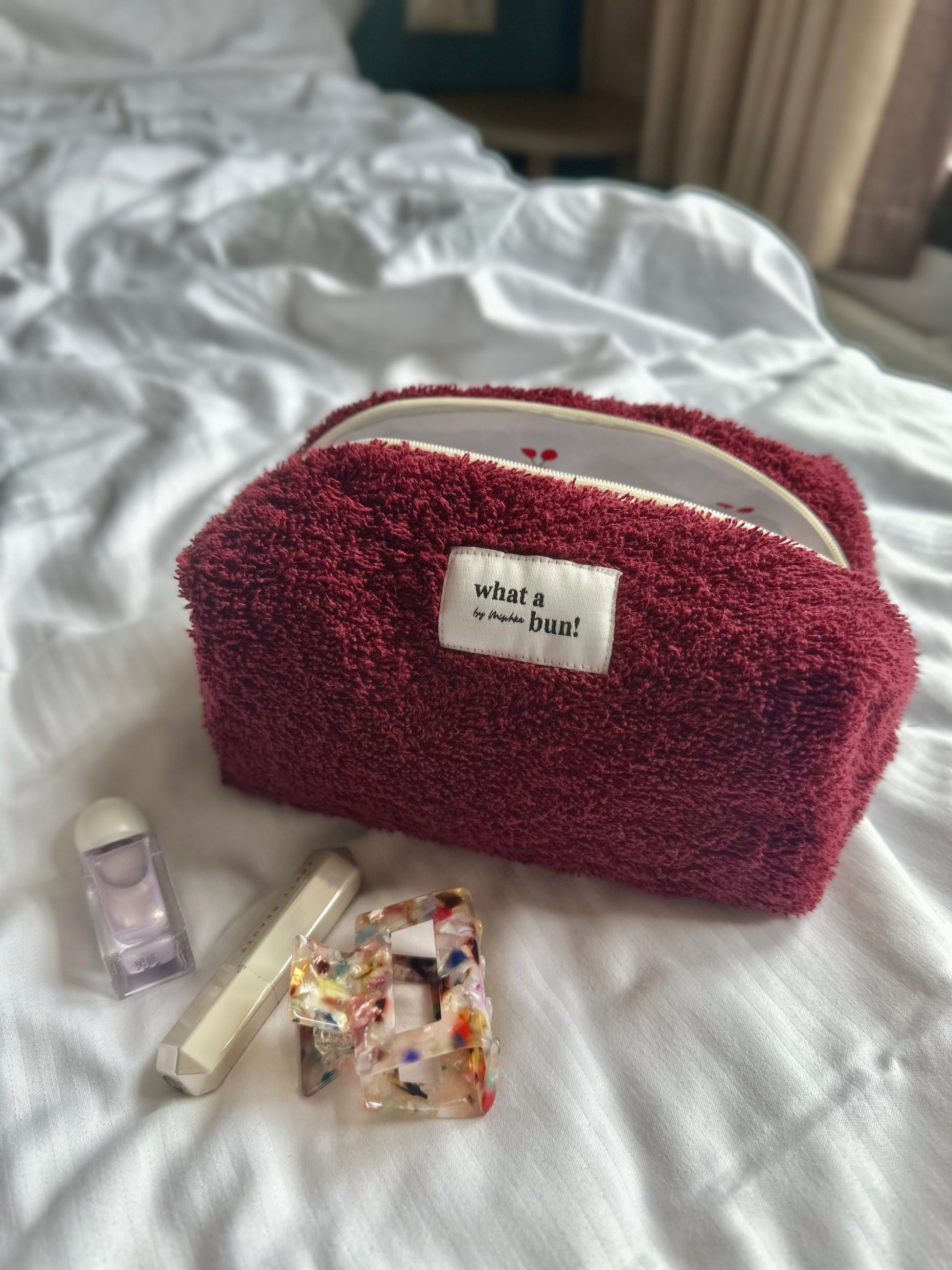 Frottee Bordeaux Make-up Bag
