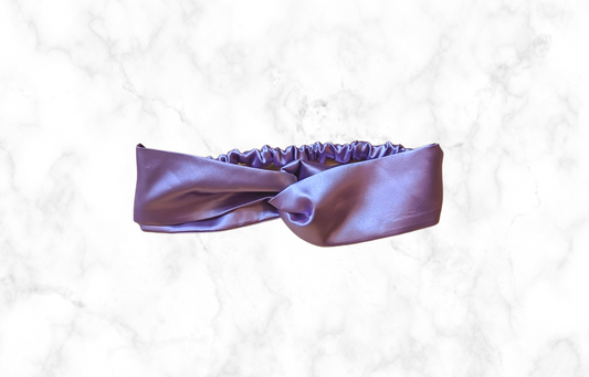 Twisted Satin Headband Lavender